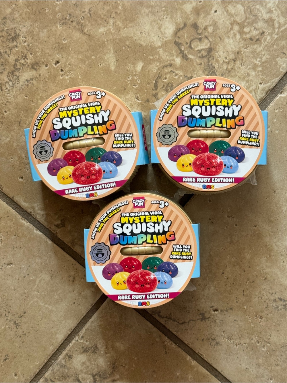 Mystery Squishy Dumpling Kids Toy - Rare Rub Edition Multicolor